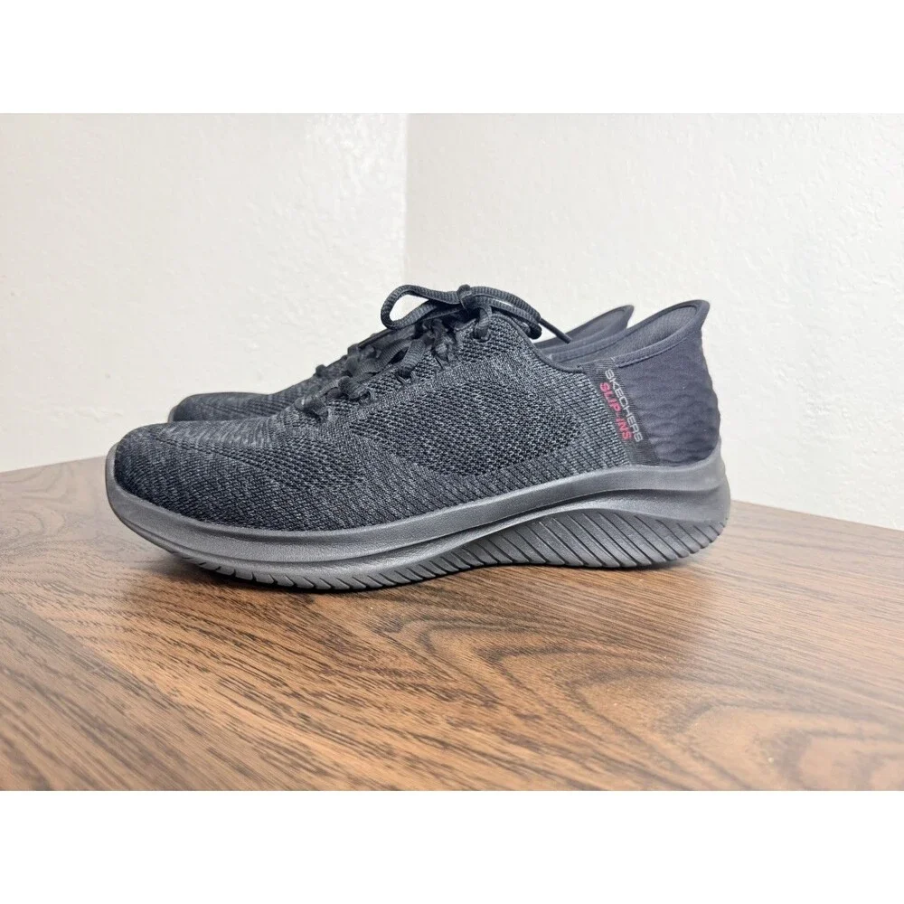 Skechers Men’s Size 9W Ultra Flex 3.0 New Arc Slip Ins Black Athletic Shoes